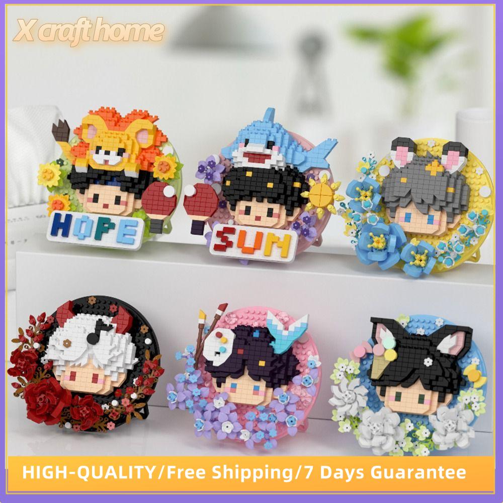 X CRAFT HOME Câu Đố Khối lắp ghép Tự làm Hoạt hình Mô hình lắp ráp Sáng Tạo Đồ trang trí để bàn Khối xếp hình Đồ chơi