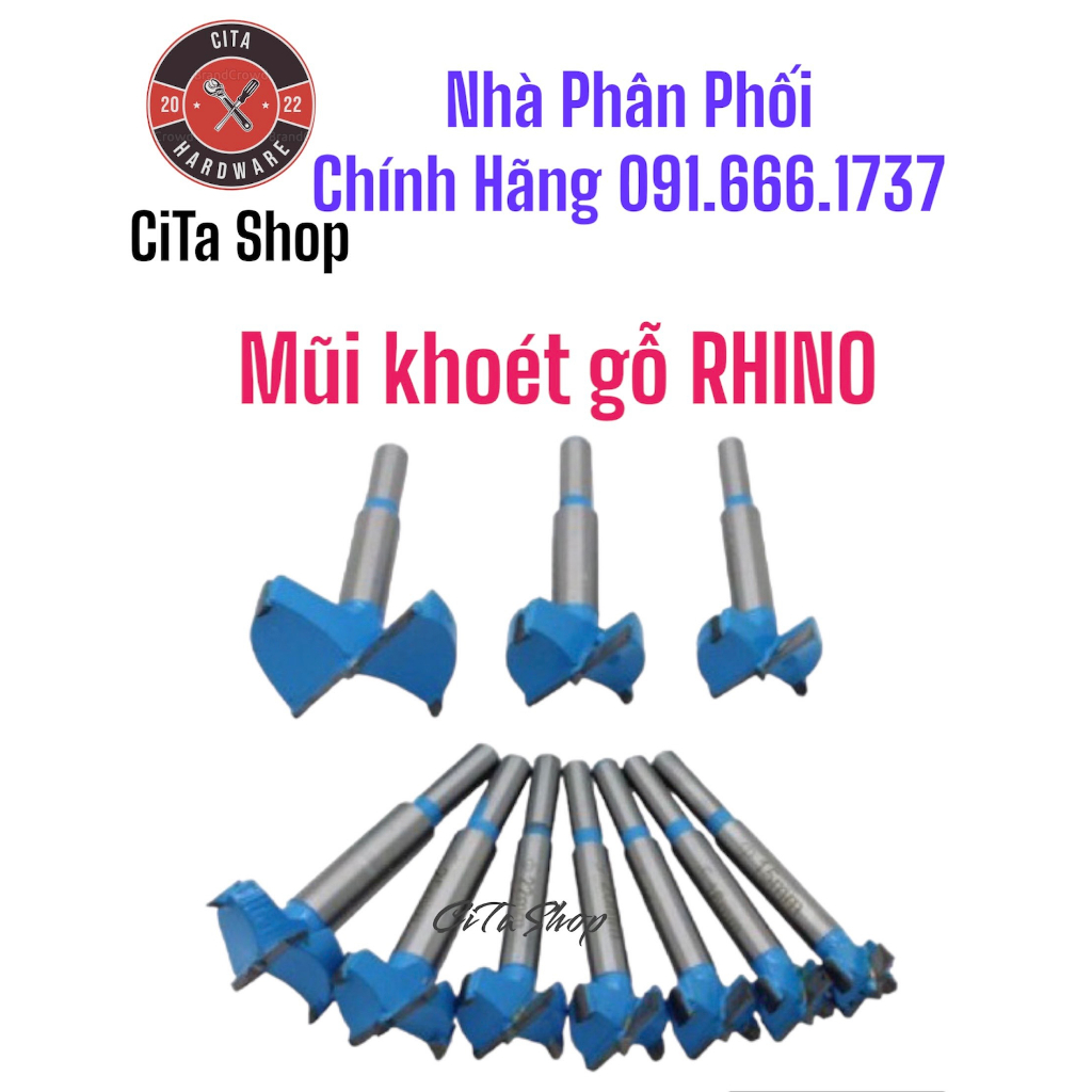 Mũi khoét gỗ xanh rhino đủ size