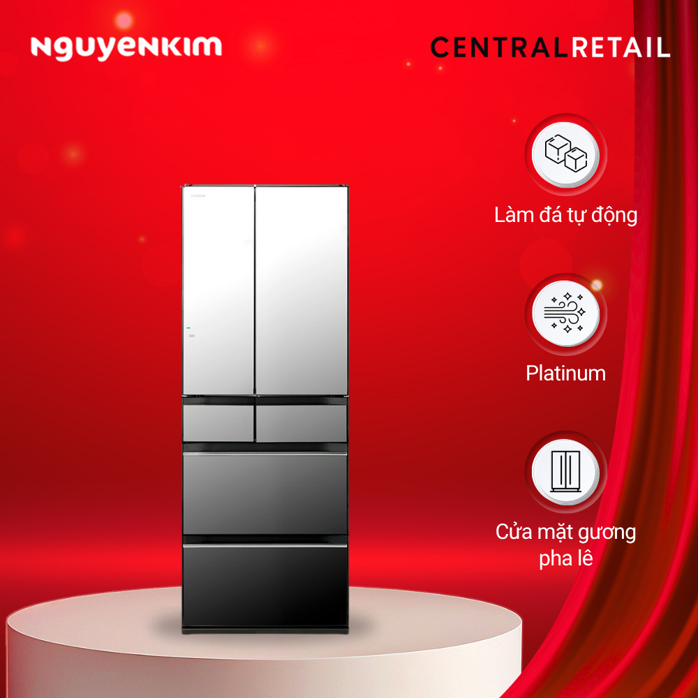 Tủ lạnh Hitachi Inverter 617 lít R-HW620RV X