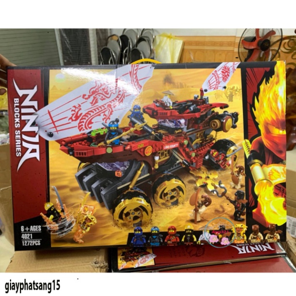 Bán LEGO Ninjago Land Bounty Pack 61029 4021 Cỗ Xe Tăng Sa Mạc của những Ninja 1272 cẩn thận miếng g