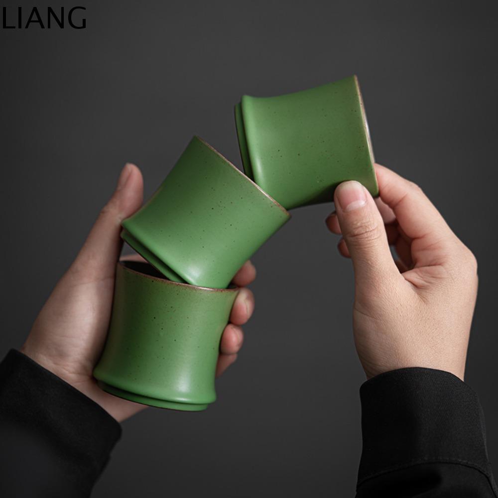 LIANG 3pcs 90 ml Tách trà nối bằng tre Gốm Mô phỏng Cốc trà Sáng Tạo Phong cách Trung Quốc Tách trà kung fu Phòng trà