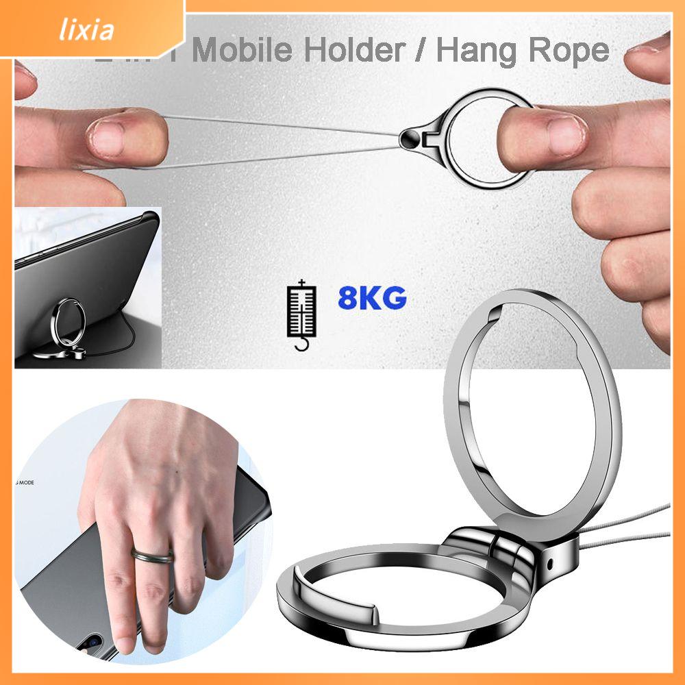 LIXIA Phổ 2 trong 1 Cho Điện Thoại Di Động Điện Thoại di động Dây Đeo Ngón tay Vòng Dây Buộc  loại Đứng Giữ điện thoại di động