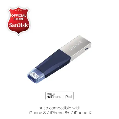 SanDisk iXpand Mini Flash Drive 32GB, 64GB, 128GB, 256GB USB3.0 for iPhone and iPad SDIX40N (Available in Black, Blue, Pink)