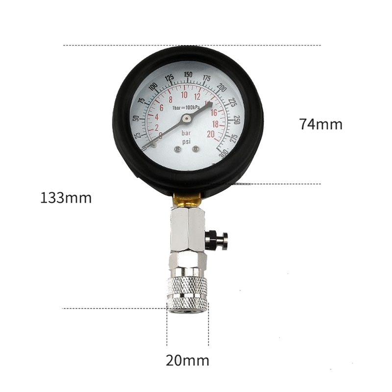 (UFEM) Cylinder Pressure Gauge Cylinder Pressure Detection Tool Metal Cylinder Pressure Gauge Cylinder Pressure Detection Tool Universal Cylinder Pressure Gauge Cylinder Pressure Detection Tool