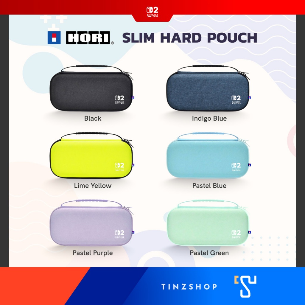 [Switch2] [Ready to Ship] Tinzshop Hori Nintendo Switch 2 Eva Slim Hard Pouch Plus, Thin Carrying Case for Switch 2 Game Console. - ยี่ห้อ HORI ราคา 589 บาท*ส่งฟรี