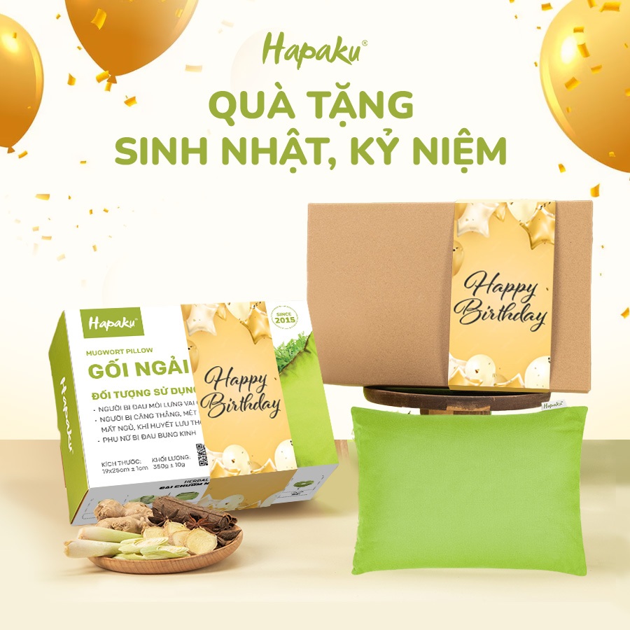 Hộp Quà Túi Chườm Thảo Dược Hapaku Tặng Sinh Nhật, Ngày Kỉ Niệm Ý Nghĩa, Độc Đáo