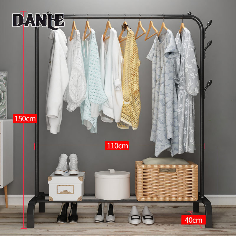 Clothes rack floor-standing bedroom household clothes hanger indoor balcony simple clothes drying rod removable folding storage clothes rack ราคา 423 บาท*ส่งฟรี