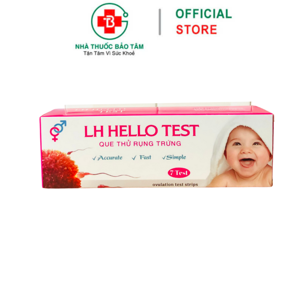 Que thử rụng trứng LH HELLO TEST - Hộp 7 Test