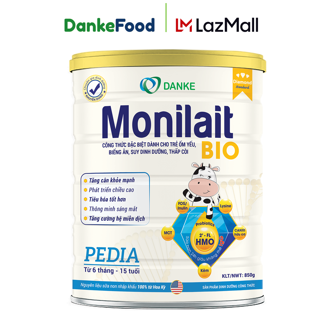 Sữa Monilait Bio Pedia 850g - Tiêu hóa tốt, tăng cân an toàn