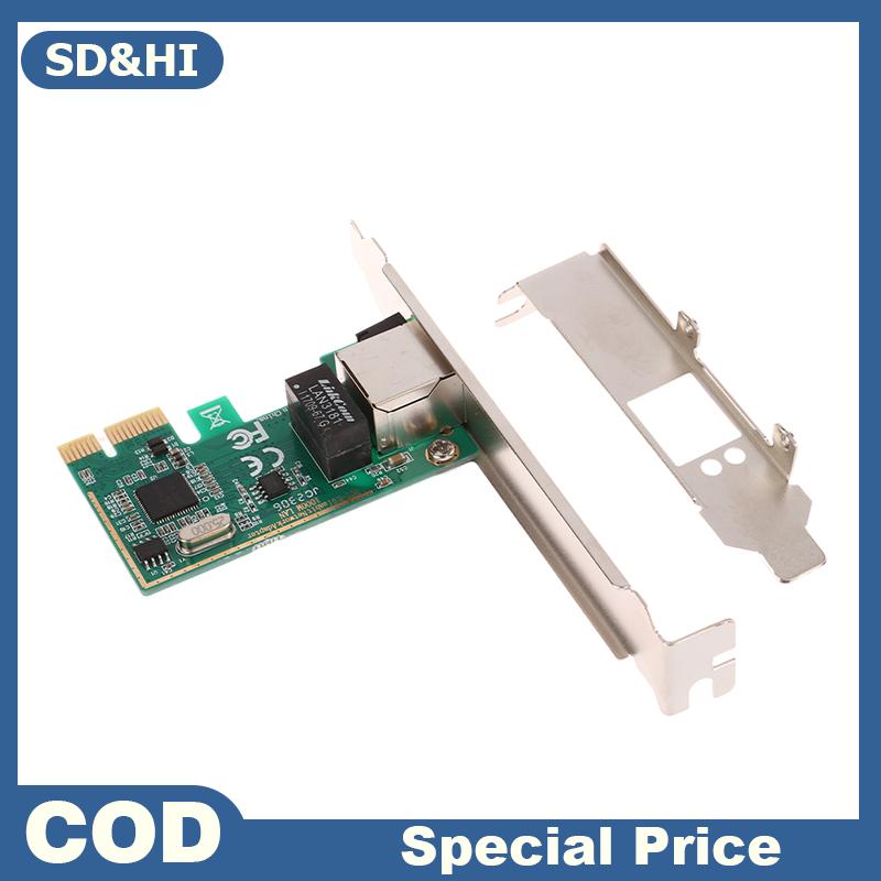 SD&HI 1ชุด10 100 1000Mbps Gigabit Ethernet PCI Express PCI-E การ์ดเครือข่าย RJ-45 LAN Adapter Converter Network CONTROLLER ราคา 134 บาท*ส่งฟรี