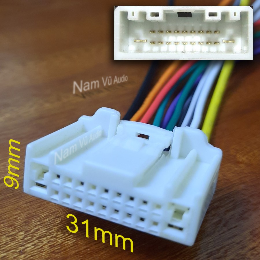 Dây cáp 20pin - jack kết nối loa + nguồn cho cd ô tô nissan - infinity - subaru