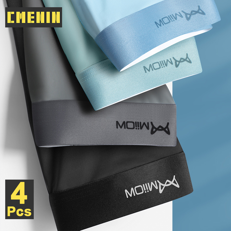 CMENIN MiiOW 4Pcs New Nylon Man Underwear Boxer Men Hip Raise Trunk Men's Panties Boxers Shorts Underpants Boxeurs MW030 ราคา 339 บาท*ส่งฟรี