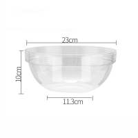 GUHEHARD Transparent Acrylic Salad Bowl Large Capacity Thick Fruit Bowl Multi Size Sturdy Dessert Bowl Kitchen