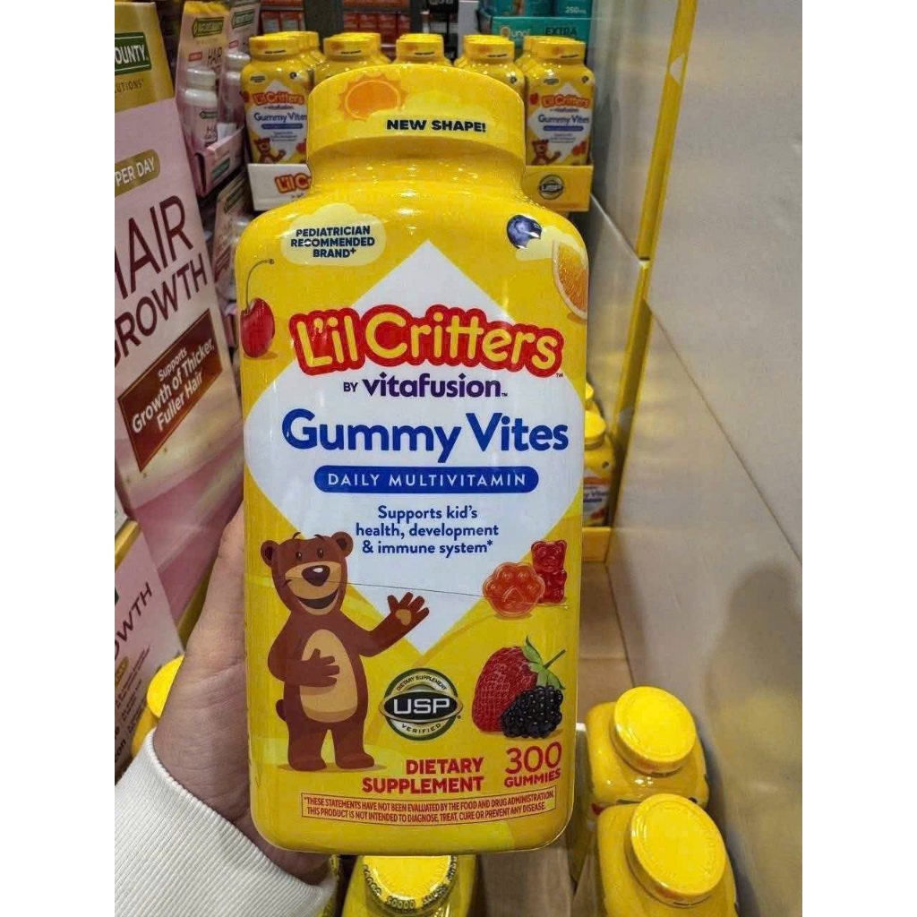 Kẹo gấu dẻo bổ sung Vitamin L’il Critters Gummy Vites Mỹ 300 viên