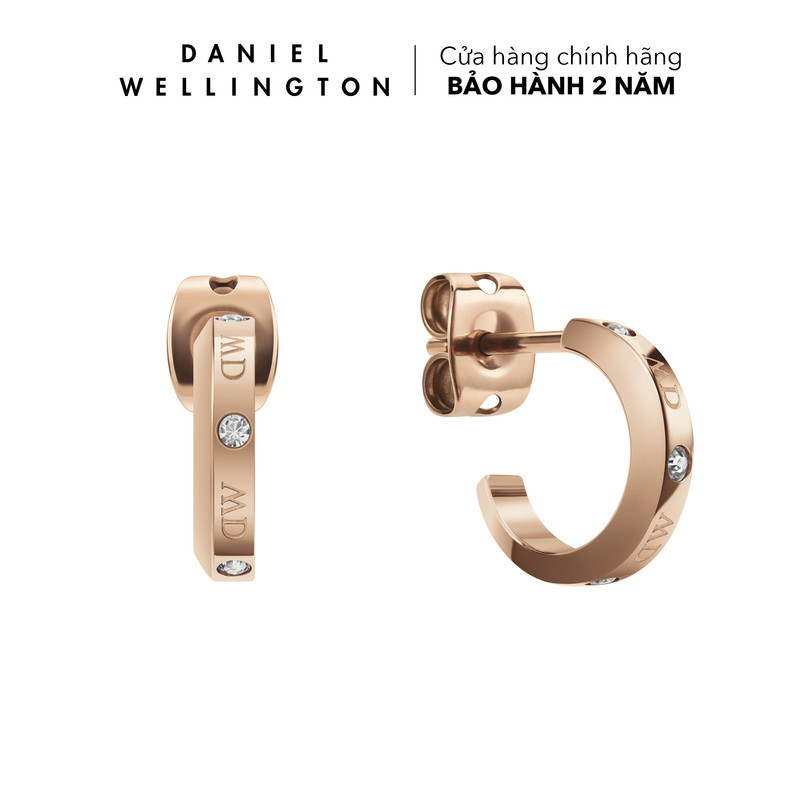 Bông tai classic lumine earrings rg daniel wellington màu vàng hồng - dw00400349
