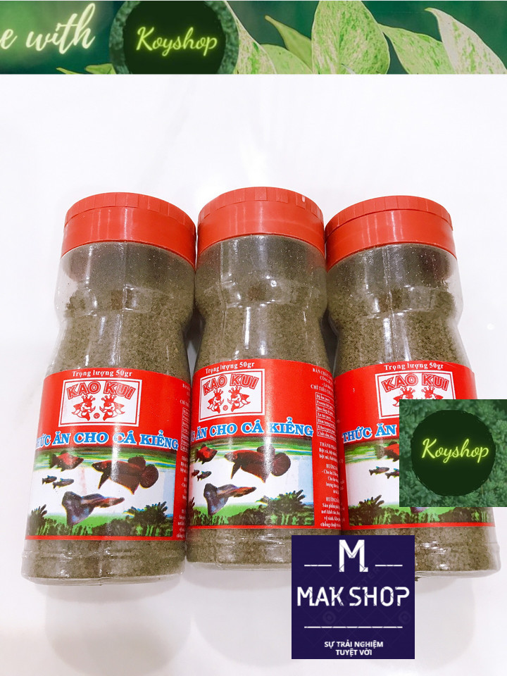 Thức Ăn Kaokui 50g Cho Cá cá con, cá 7 màu, cá beta, các loại cá thủy sinh, Nhuyễn, Chuyên Dụng