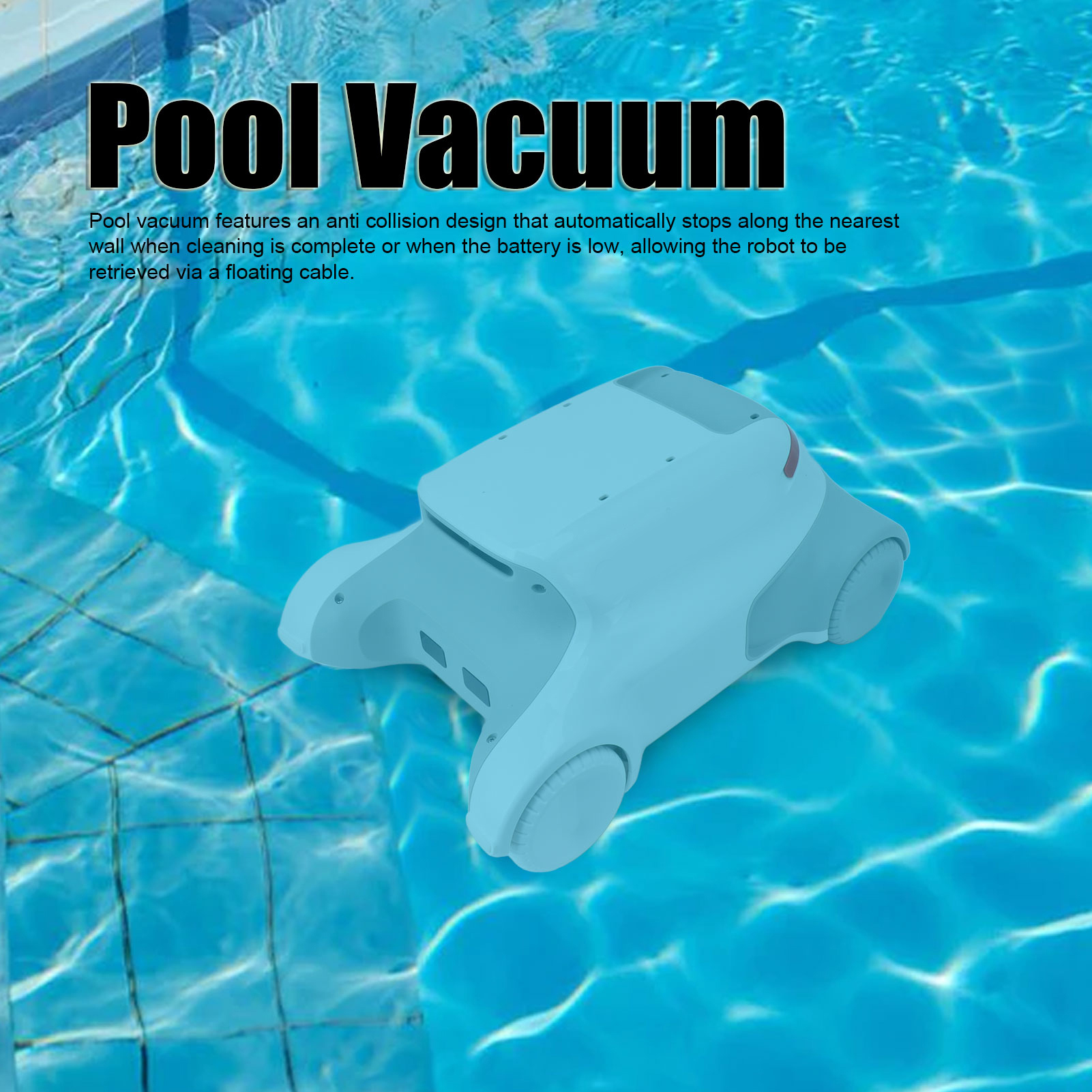 หุ่นยนต์ดูดฝุ่นสระว่ายน้ำไร้สาย เครื่องดูดฝุ่นสระว่ายน้ำอัตโนมัติอัจฉริยะพร้อมรีโมทคอนโทรลเพื่อการทำความสะอาดอย่างมีประสิทธิภาพ 100‑240V ราคา 27,705 บาท*ส่งฟรี