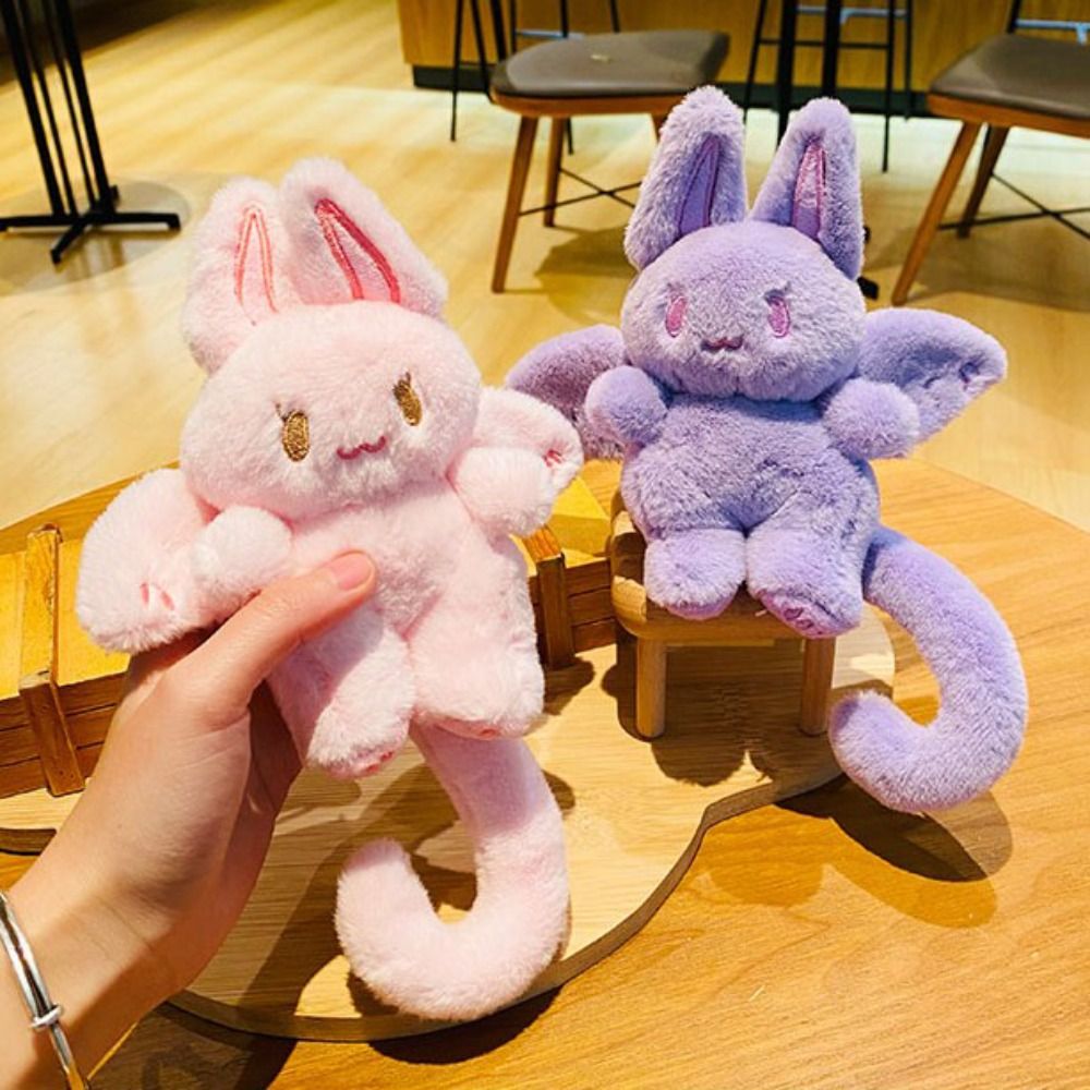 Emerry pp bông bat thỏ nhồi bông keychain bat thỏ nhồi bông nhồi bông vải nhung bat thỏ nhồi bông vải nhung lông treo móc chìa khóa xe ô tô quyến rũ mềm bat búp bê vải nhung keychain nhà trang trí tiệc