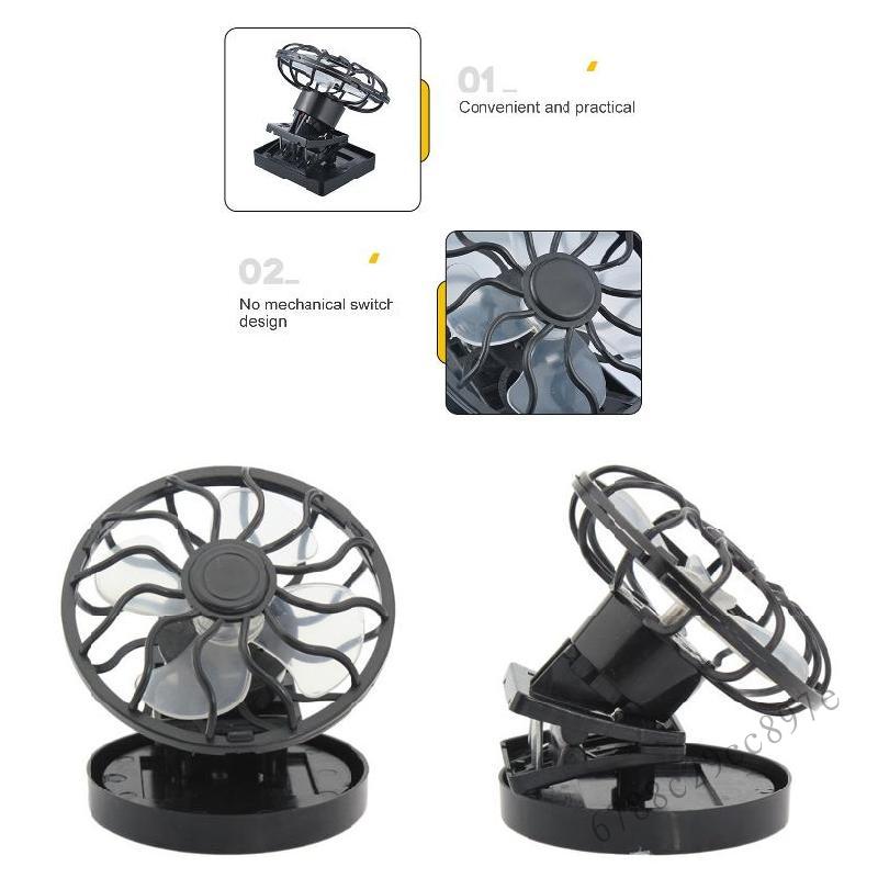 B-F Mini Clip-on Solar Cooling Fan - Outdoor Use