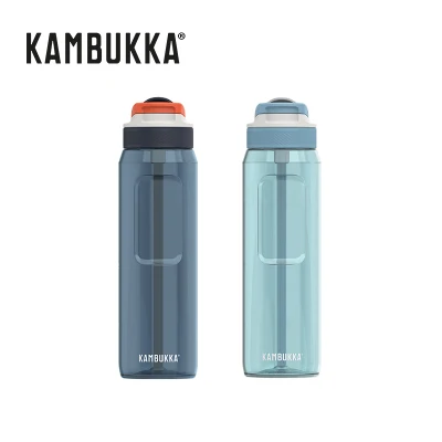 Kambukka LAGOON 1000ml Plastic Water Bottle BPA Free Leak Proof Angled Straw Travel Sports Outdoor Exercise Fitness
