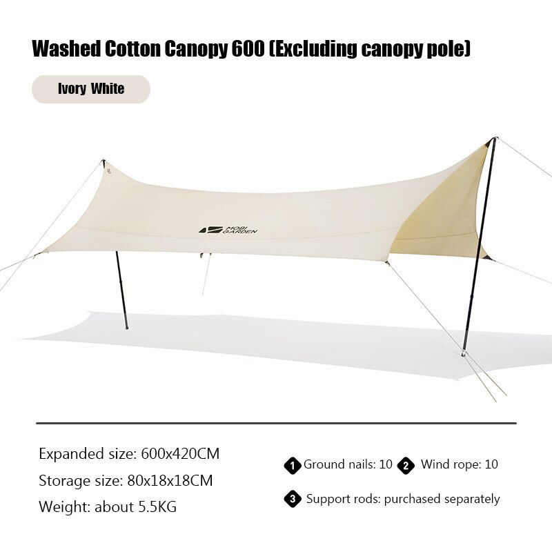 MOBI GARDEN Pergola Exquisite Pergola für Camping im Freien, regendicht, Sonnenschutz, Pergola, leicht, luxuriös, Camping, Baumwoll, Epoche 600