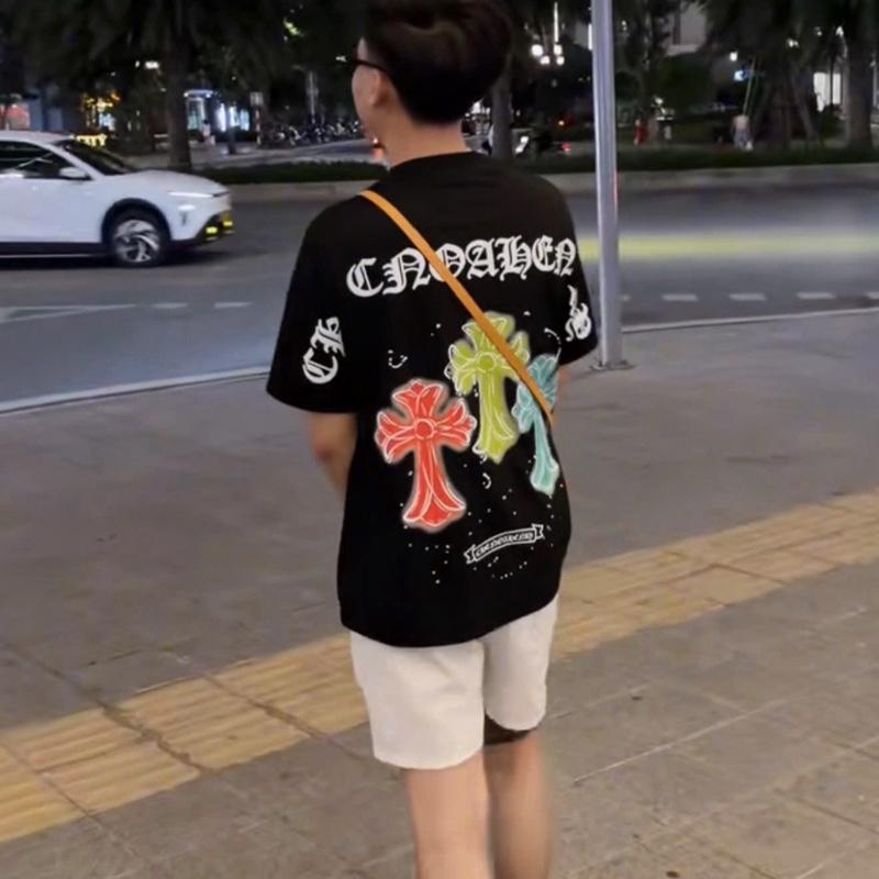Áo thun In hoạ tiết thập sắc nét cotton 2c thời trang nam nữ hothit