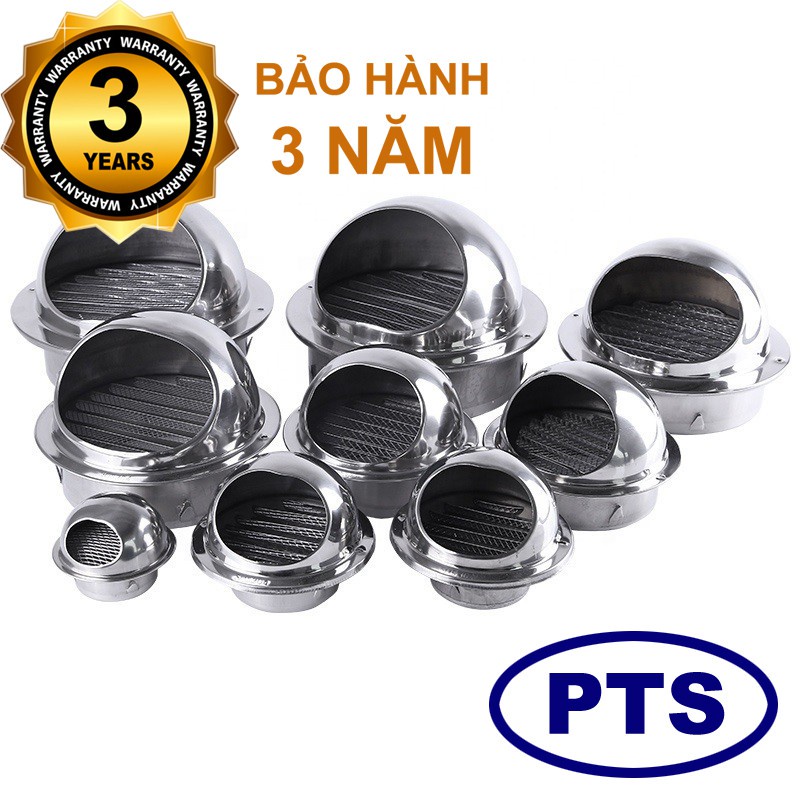 CẦU HÚT MÙI, THÔNG GIÓ PHÒNG BẾP TRÒN INOX  CAO CẤP D60, D76, D90, D110, D125, D140, D160.