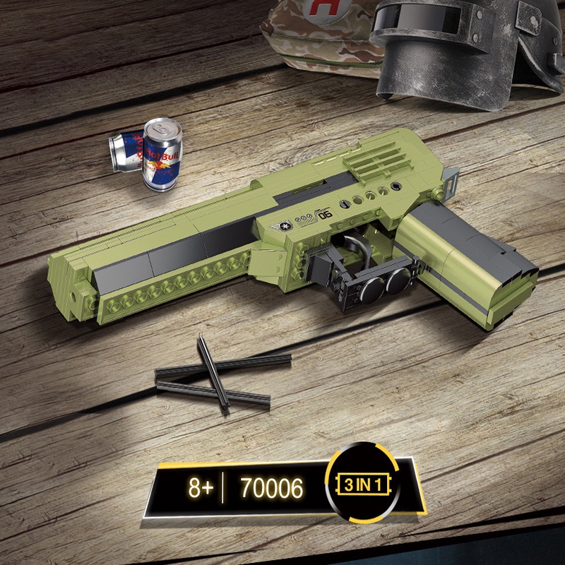 Quà tặng Ngày Trẻ Em khác ngoài đồ chơi Lego M416 AK47 Đại Bàng Sa Mạc đồ trang trí giáo dục khối xâ