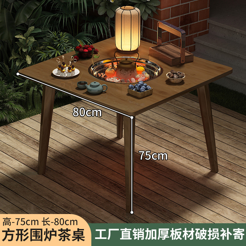 Spot parcel post Stove Cooking Tea Table Roasting Stove Suit Outdoor Balcony Hot Pot Barbecue Household Small round Table Indoor Utensils Full Set ราคา  1,488 บาท*ส่งฟรี