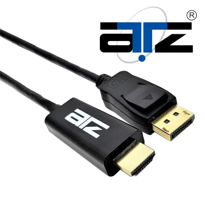 ATZ DISPLAYPORT v1.2 TO HDMI, DP to HDMI 4K w/GOLD PLATED CABLE (2M)