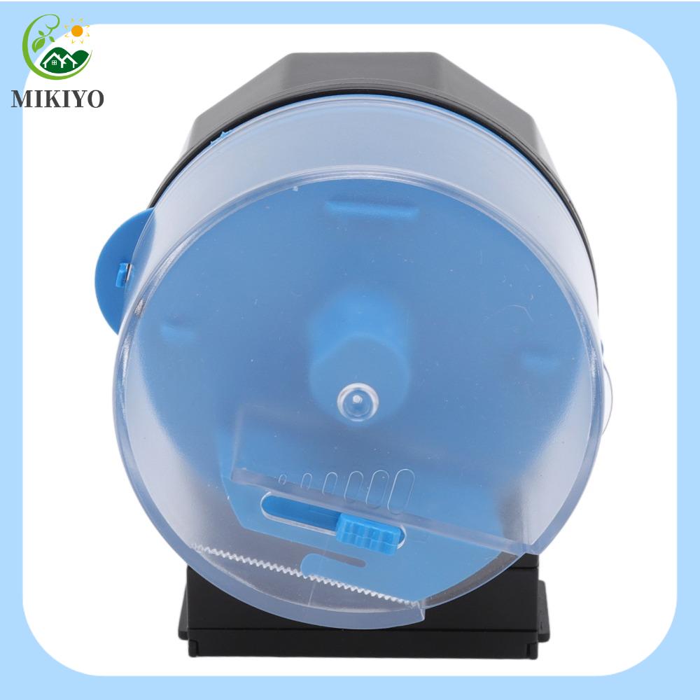 MIKIYO FASHION Màu xanh Máy cho cá ăn tự động ABS Hai hộp đựng thức ăn Máy cho cá ăn theo thời gian Phụ kiện bể cá Điện thông minh Máy phân phối thức ăn tự động cho cá Bể cá