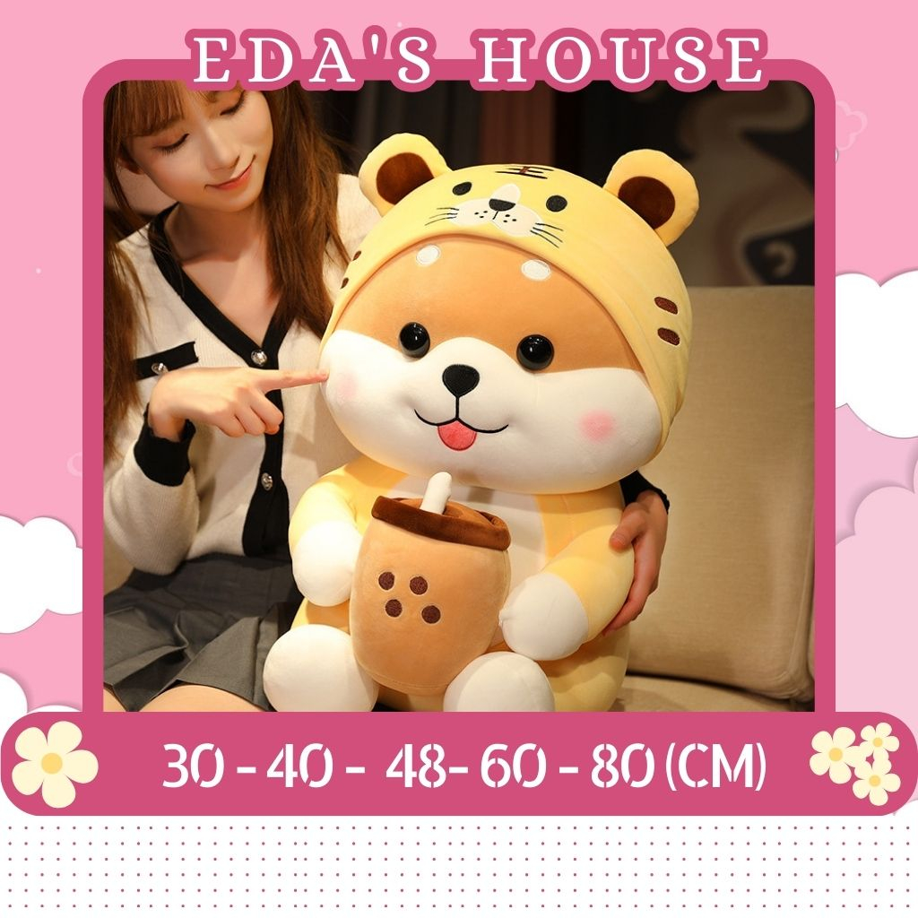   HCM-Hỏa tốc 2h  Gấu bông chó Shiba ôm trà sữa mềm mại dùng làm quà tặng đủ kích thước EDA'S HOUSE 