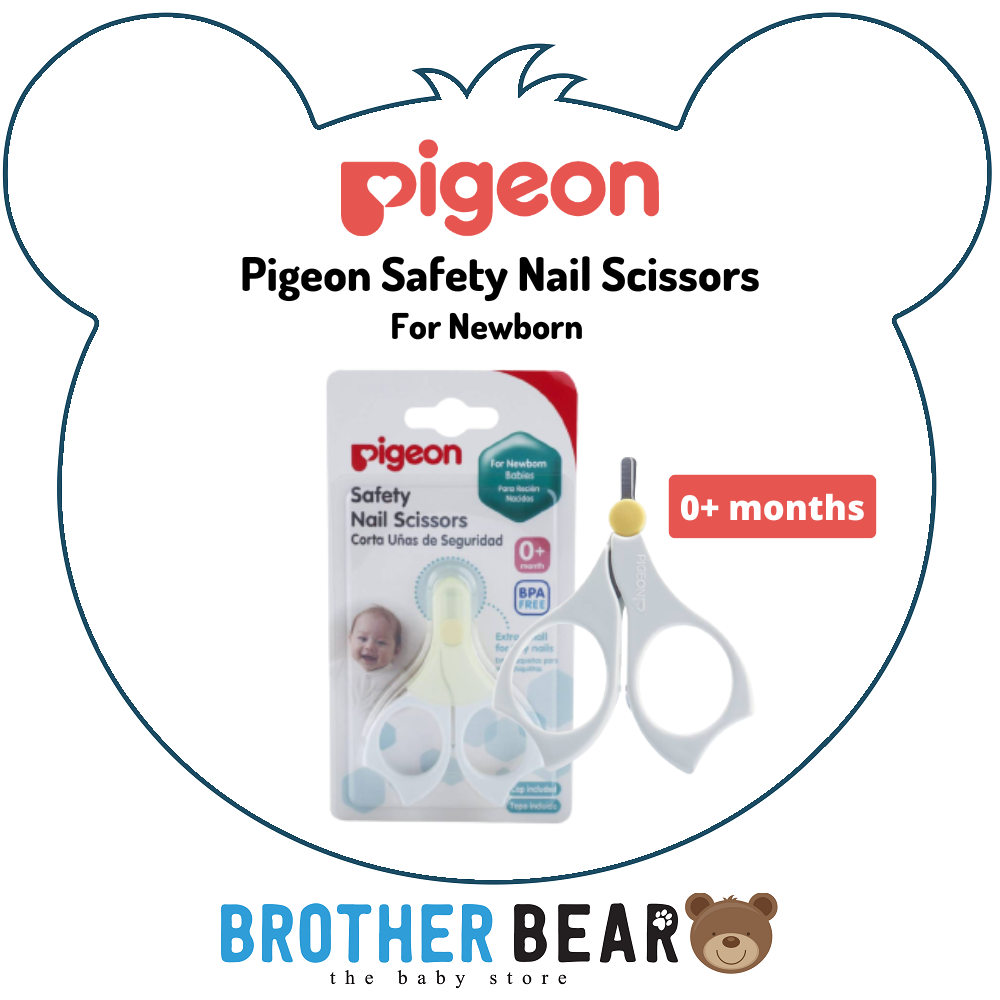 Pigeon Safety Nail Scissors Newborn BPA Free | BABY BROTHER BEAR®
