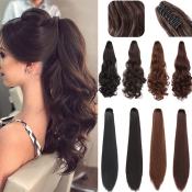 Fashion Women Long Curly Claw Ponytail Hair Extensions by ______