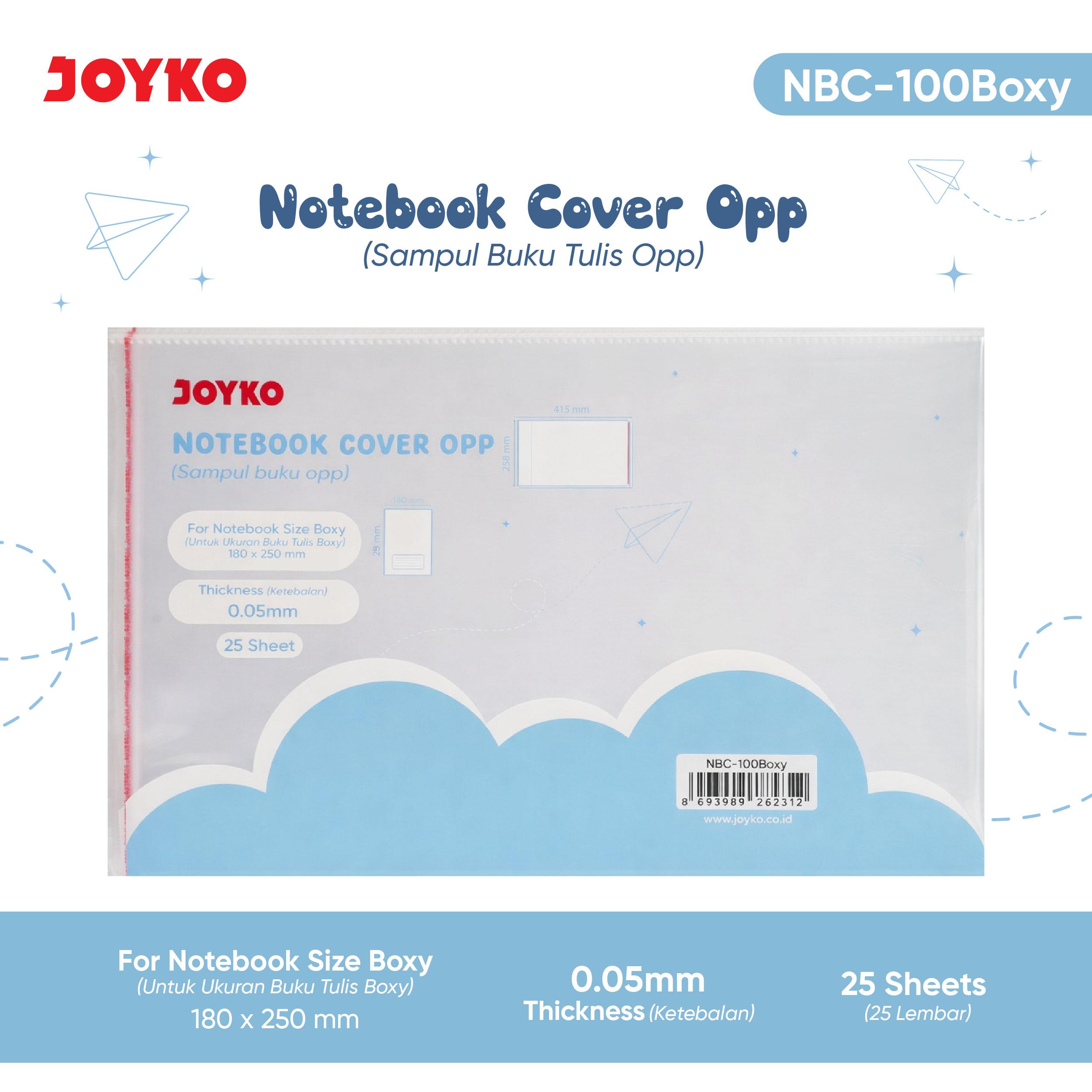 JOYKO Sampul Buku OPP Notebook Cover OPP NBC-100 1 Pack Isi 25 Lembar