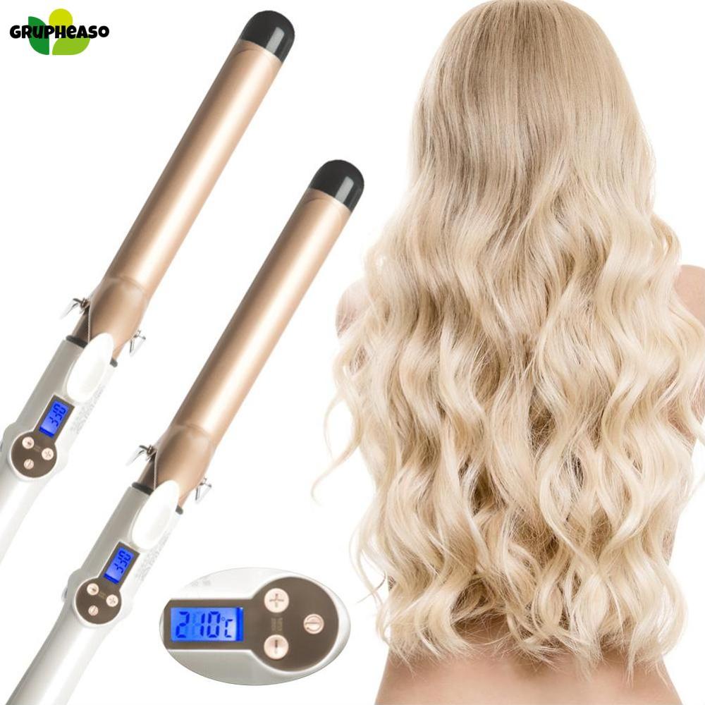 Grupheaso Ceramic Electric Curling Iron Does Not Damage Hair Pear-shaped Hair Curling Iron Wet and Dry Hair Curling Iron ราคา 432 บาท*ส่งฟรี
