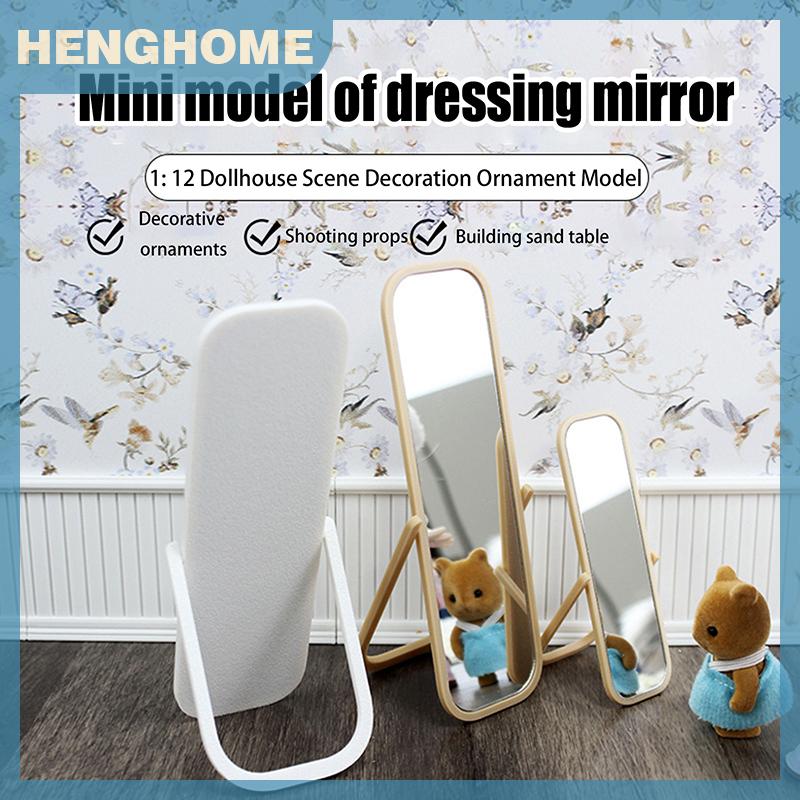 HENGHOME 1 cái đồ chơi trẻ em 1:12 1:18 Dollhouse thu nhỏ mô phỏng đầy đủ chiều dài gương mô hình đồ nội thất Phụ kiện cho búp bê nhà trang trí