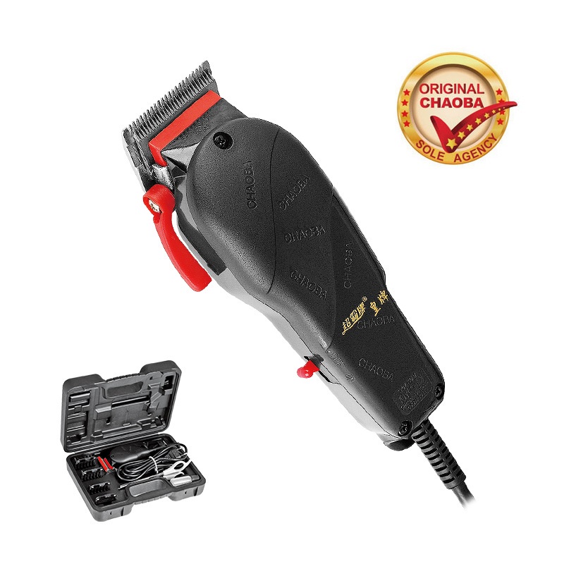 Tông Đơ Cắt Tóc Cắm Điện Trực Tiếp CHAOBA CB 808N đỏ Hair Trimmer _SSTC