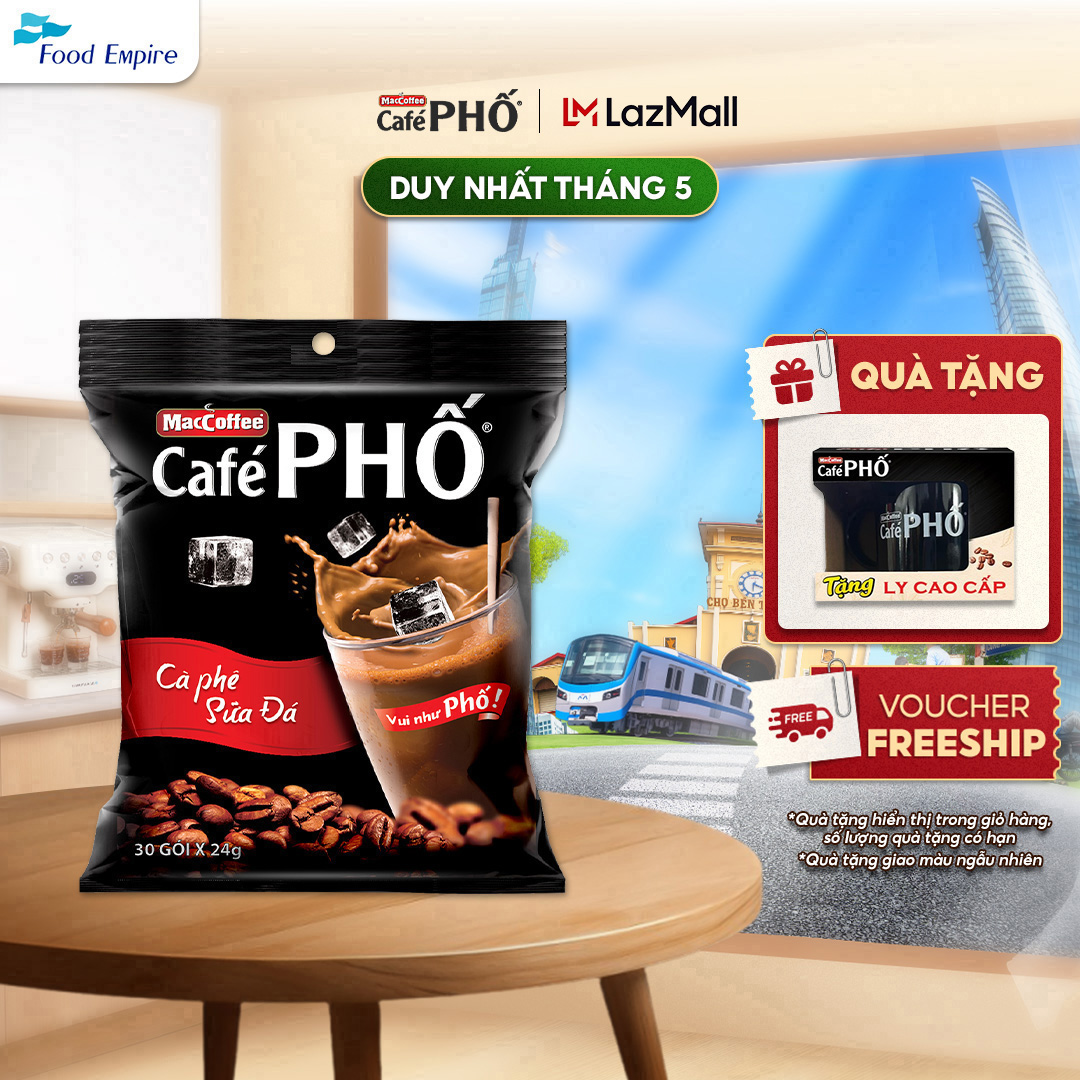 Túi Cà phê Phố Sữa Đá - Maccoffee (túi 30 gói x 24g)