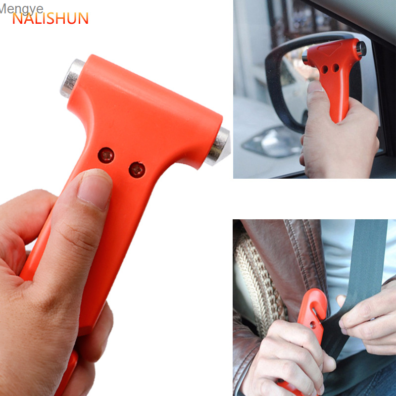 Vehicle safety hammer escape hammer vehicle window breaker glass breaking vehicle mounted multifunctional fire rescue hammer Mengye