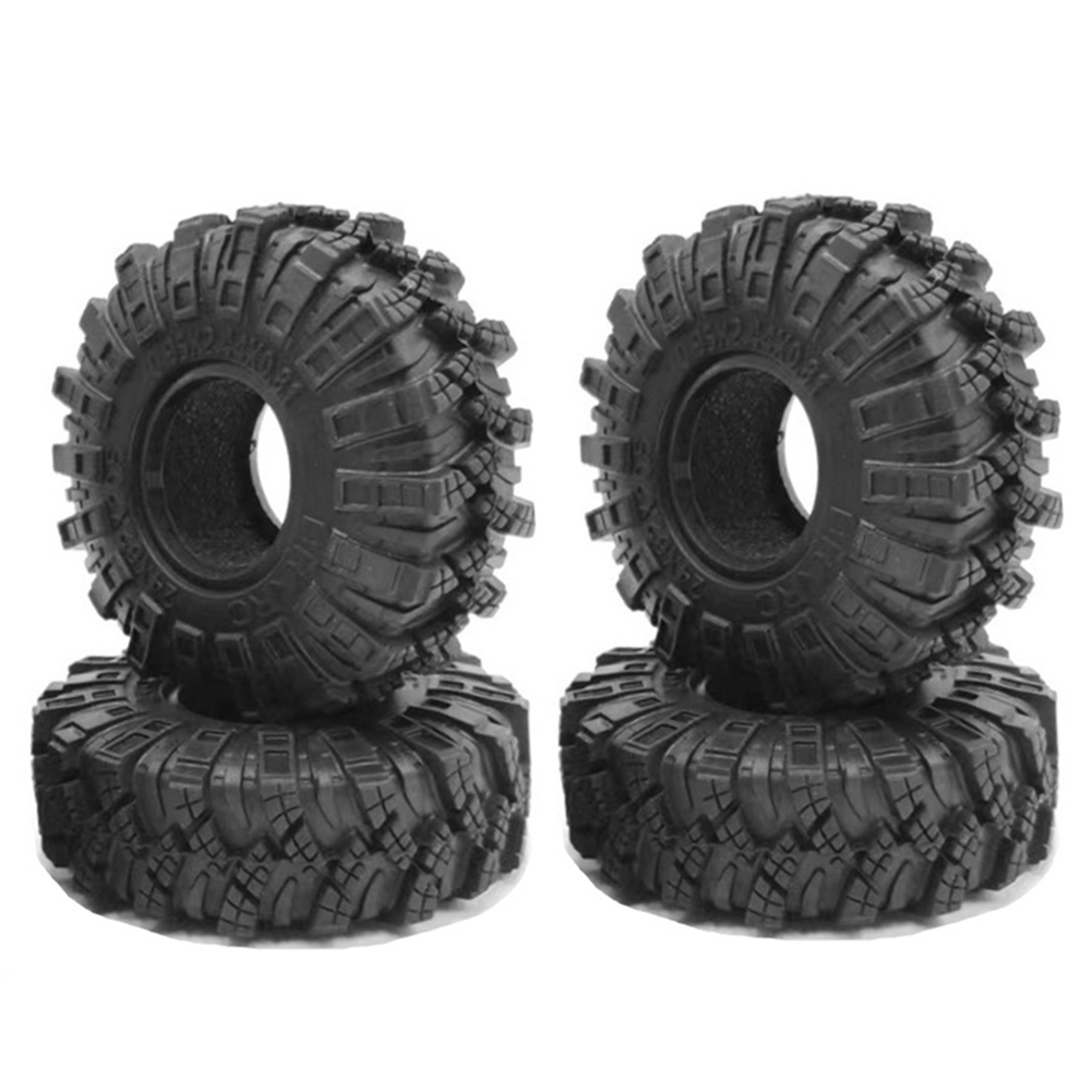 (LEJ0) 4PCS 62mm 1.0 Inch Wheel Tires Soft Mud Terrain Rubber Tyres for 1/24 RC Crawler Car Axial SCX24 Gladiator Bronco Parts