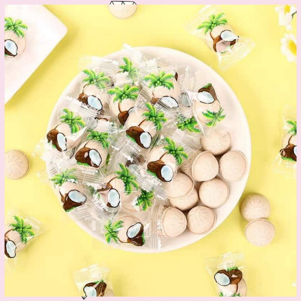 Kẹo Dừa Sakura siêu ngon giòn túi 500gr,Kẹo dừa nội địa Trung hot hit