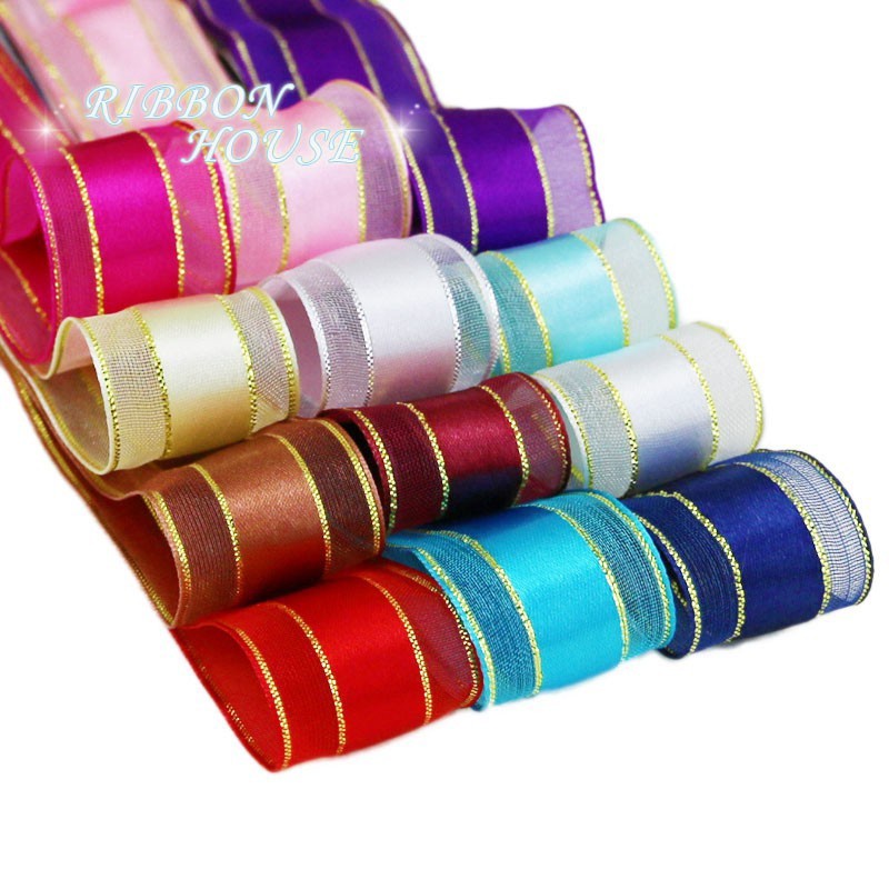 (25 yards/roll) pale gold Satin Ribbon Wholesale Gift Wrapping