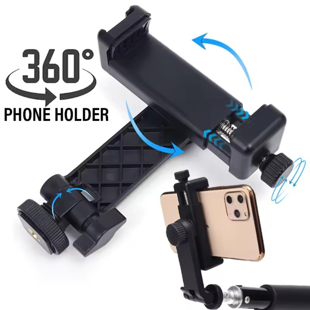 Cell Phone Clamp Selfie Stick Tripod Phone Mount Adapter Phone Adapter For  Tripod Magnetic 360°
