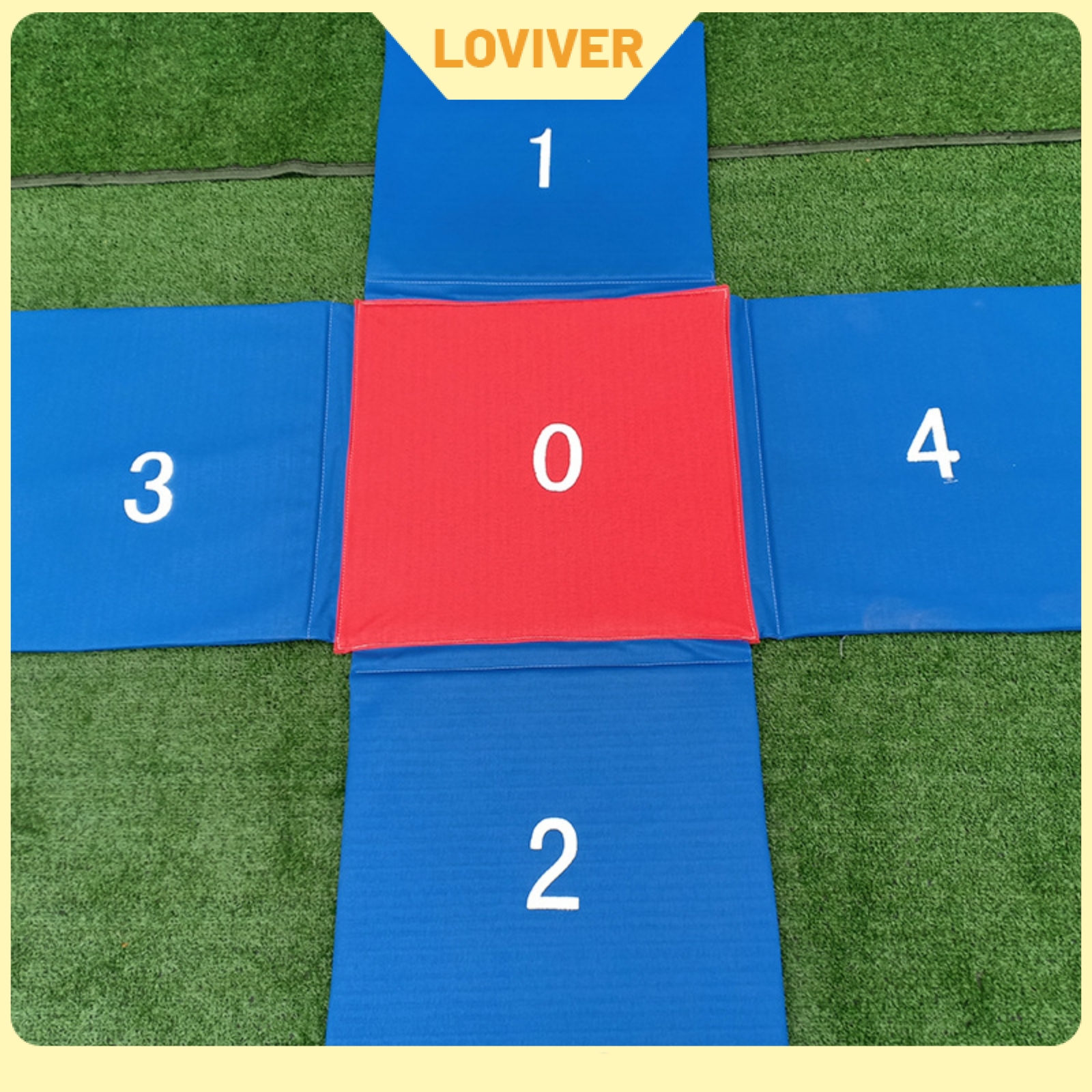 LOVIVER Printed Numbers Numbered Jump Mat Stitched Edges Cross Mat Smooth Surface Exercise Gear Portable for Jumping Games ราคา 3,234 บาท*ส่งฟรี