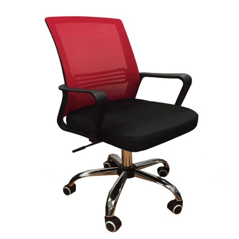 QUARTZ II Low Back Office Chair Mesh Chair (Red Mesh) Office Chair | Student Mesh Chair | Home Computer Chair Singapore