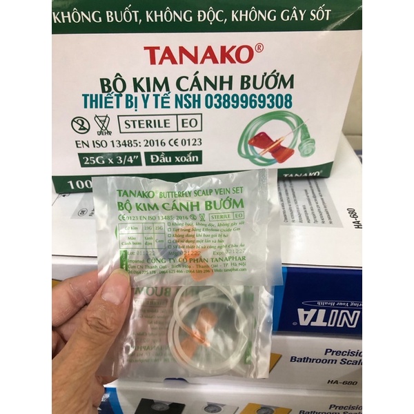 ️[COMBO 50C] KIM CÁNH BƯỚM 25G MÀU CAM TRẺ EM TANAPHAR,Kim cánh bướm tiêm truyền tĩnh mạch 25G,Bộ ki