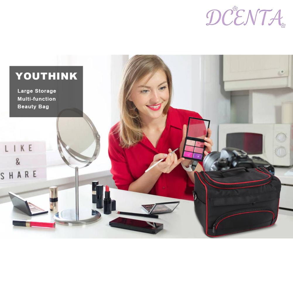 DCENTA ขนาดใหญ่มัลติฟังก์ชั่นแบบพกพา Hairdressing แต่งหน้า Travel Home Hair Stylist เครื่องมือกระเป๋า ราคา 1,194 บาท*ส่งฟรี