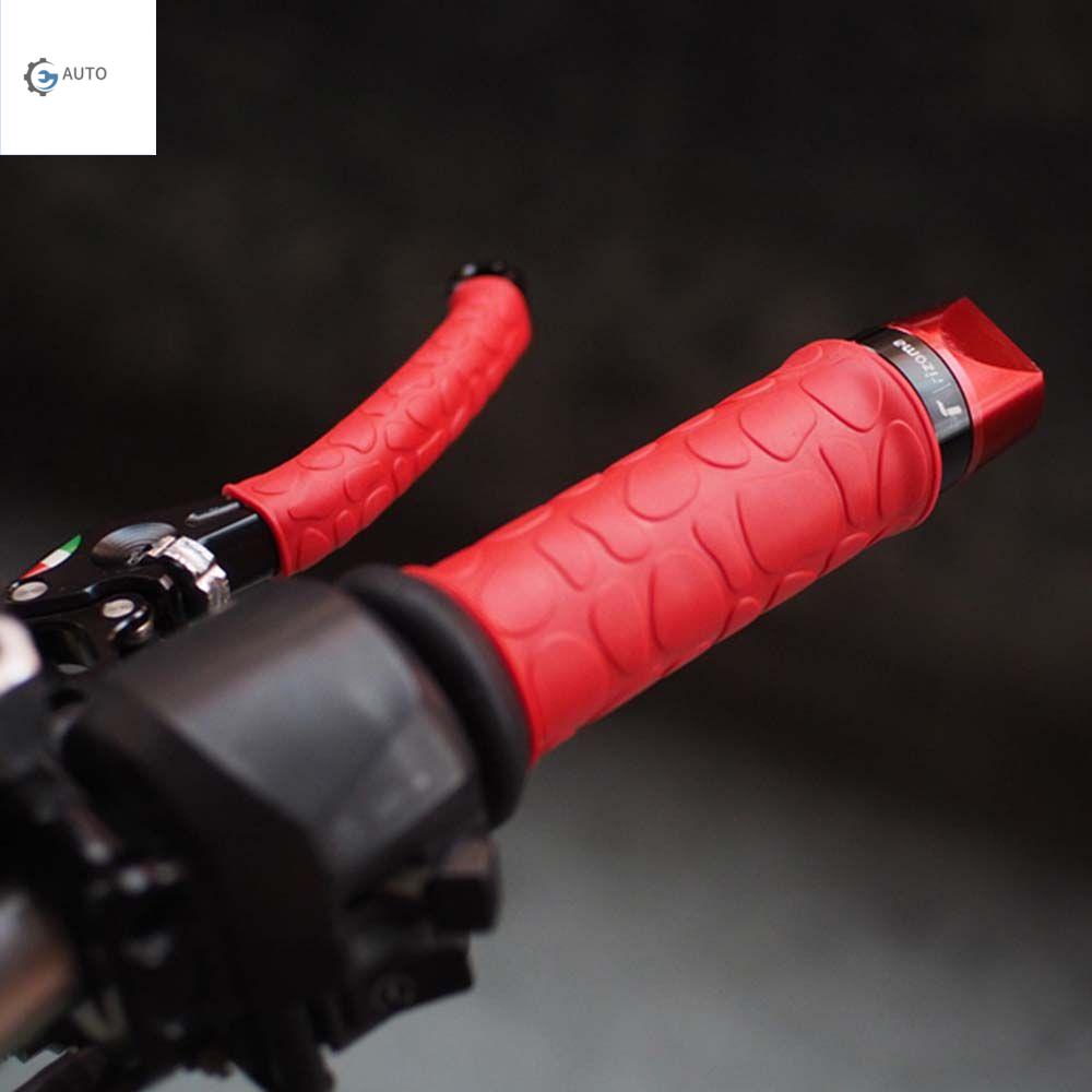 RD5BA7 phổ quát Xe máy Chống trượt Tay áo silicon Phanh tay cầm Tay cầm Grip Cover Protector Thanh cao su Tay lái xe máy