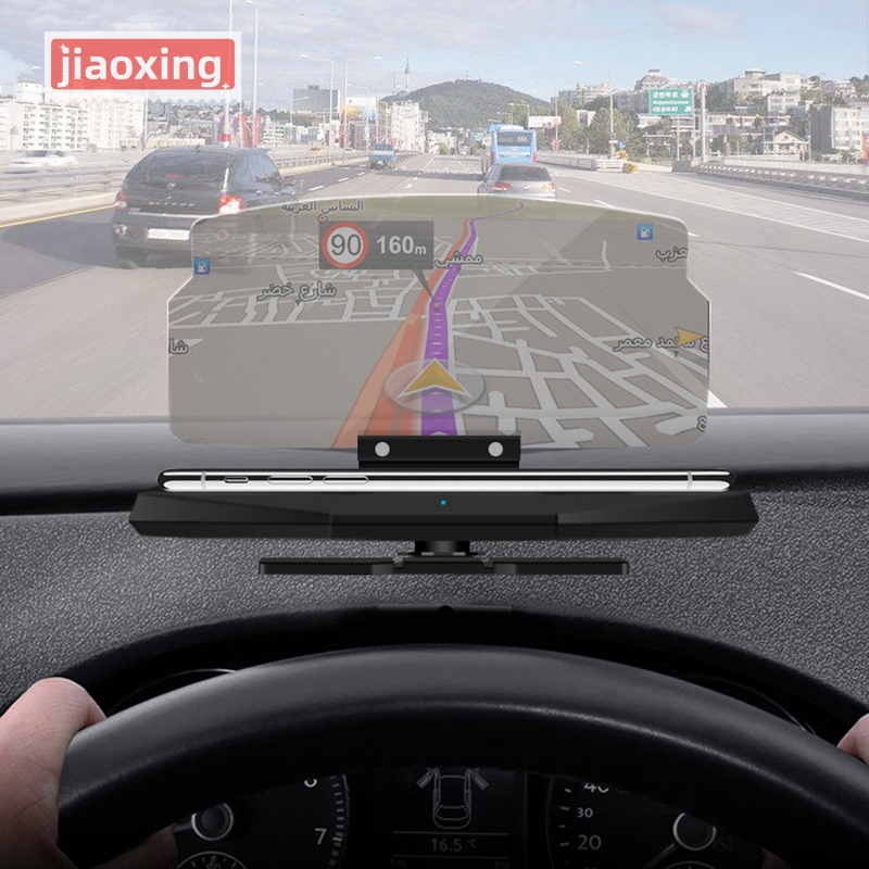 Jiaoxing xe HUD Head up Navigation hiển thị giá gắn giữ điện thoại GPS chiếu